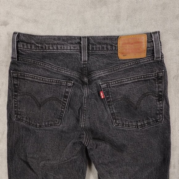 Levi's jeans 501 Original Fit women's 26 vintage black button fly red tab - Picture 11 of 16